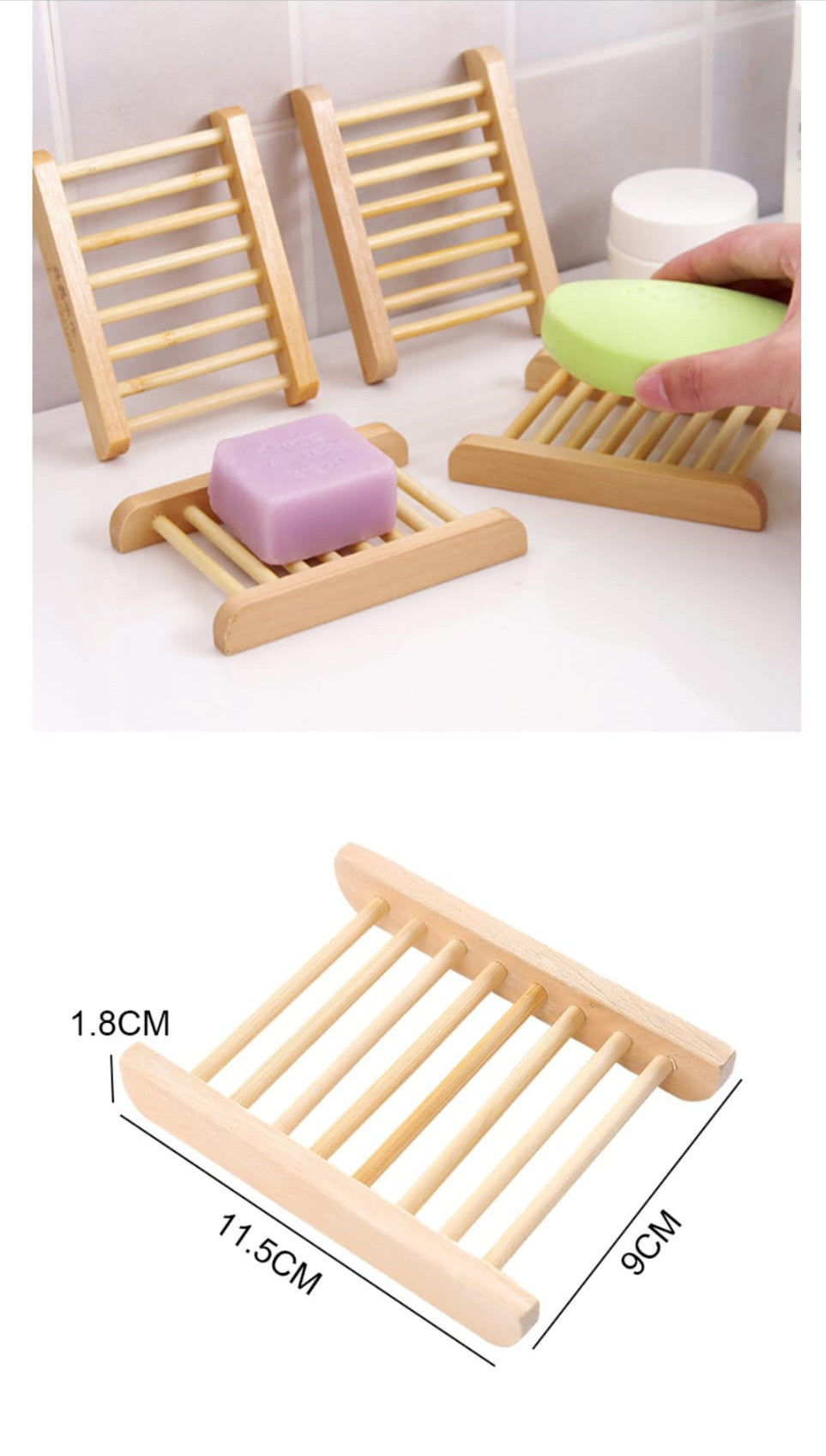 Natural Wooden Soap Dish